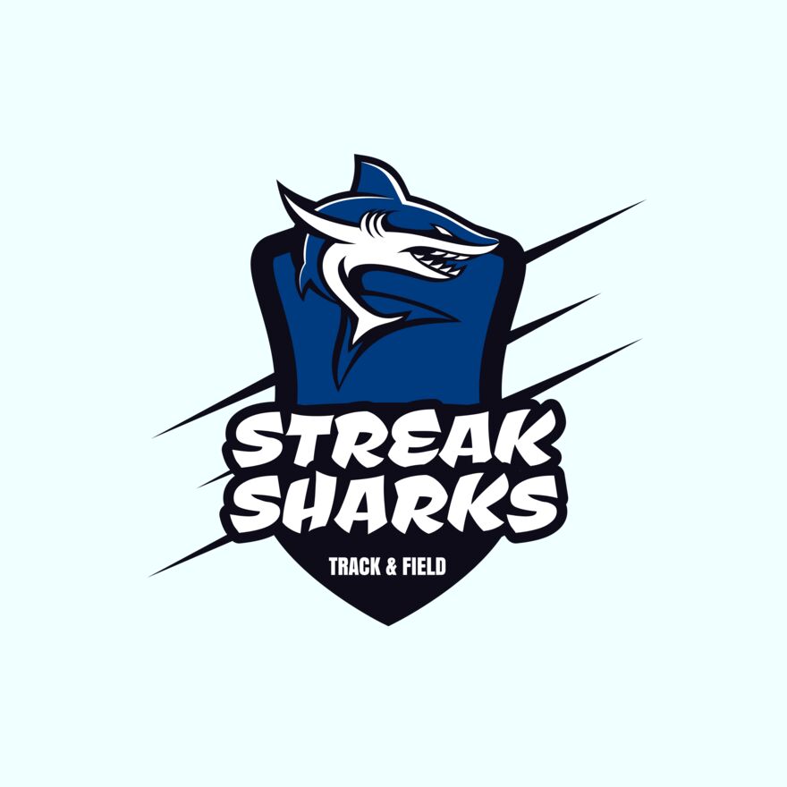 Sharks Track & Field Team Logo 01 Thumbnail