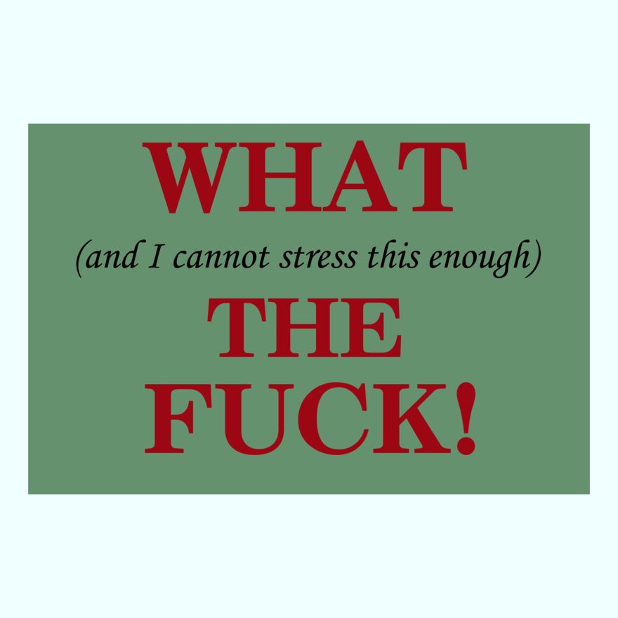 WHAT (and I cannot stress this enough) THE FUCK ! Thumbnail