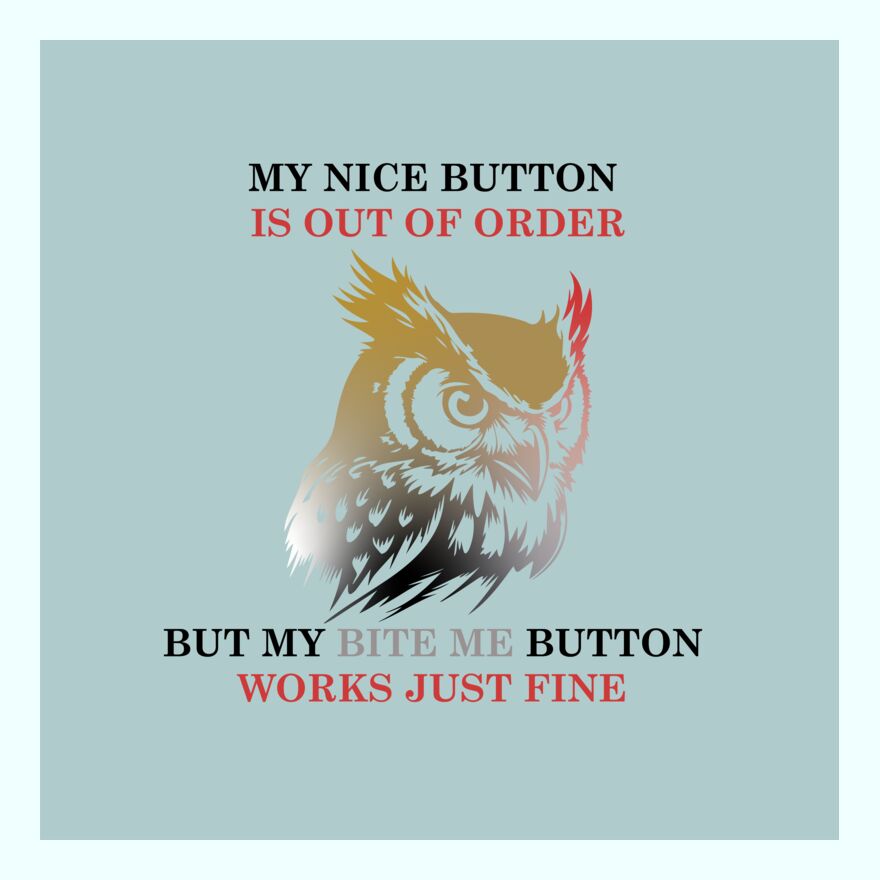 MY NICE BUTTON IS OUT OF ORDER Thumbnail
