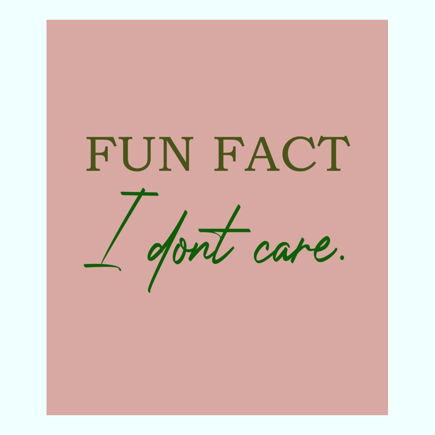 FUN FACT - I DON'T CARE Thumbnail