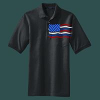 Heavyweight Cotton Pique Polo with Pocket Thumbnail