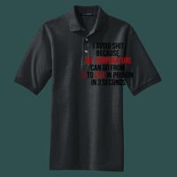 Heavyweight Cotton Pique Polo with Pocket Thumbnail