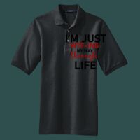 Heavyweight Cotton Pique Polo with Pocket Thumbnail