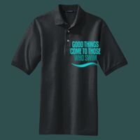 Heavyweight Cotton Pique Polo with Pocket Thumbnail