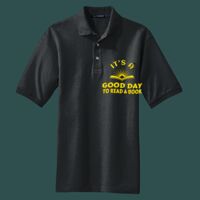 Heavyweight Cotton Pique Polo with Pocket Thumbnail
