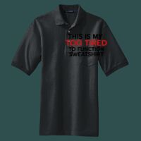 Heavyweight Cotton Pique Polo with Pocket Thumbnail