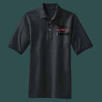 Heavyweight Cotton Pique Polo with Pocket Thumbnail