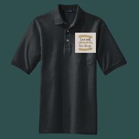 Heavyweight Cotton Pique Polo with Pocket Thumbnail