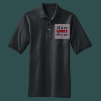 Heavyweight Cotton Pique Polo with Pocket Thumbnail