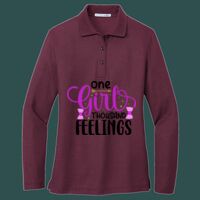 Women's Silk Touch Long Sleeve Polo Thumbnail