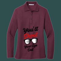 Women's Silk Touch Long Sleeve Polo Thumbnail