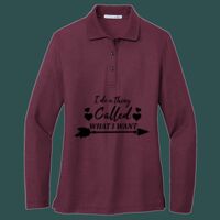 Women's Silk Touch Long Sleeve Polo Thumbnail