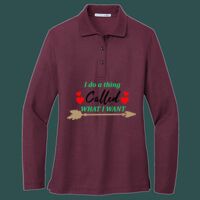 Women's Silk Touch Long Sleeve Polo Thumbnail