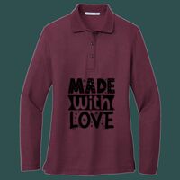 Women's Silk Touch Long Sleeve Polo Thumbnail