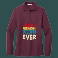 Women's Silk Touch Long Sleeve Polo Thumbnail