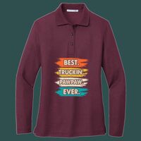 Women's Silk Touch Long Sleeve Polo Thumbnail