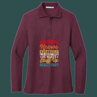 Women's Silk Touch Long Sleeve Polo Thumbnail