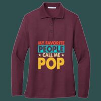 Women's Silk Touch Long Sleeve Polo Thumbnail
