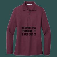 Women's Silk Touch Long Sleeve Polo Thumbnail