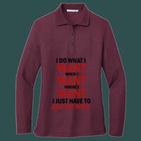 Women's Silk Touch Long Sleeve Polo Thumbnail