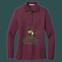 Women's Silk Touch Long Sleeve Polo Thumbnail