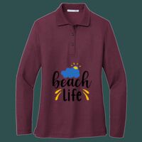 Women's Silk Touch Long Sleeve Polo Thumbnail