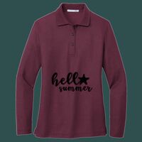 Women's Silk Touch Long Sleeve Polo Thumbnail