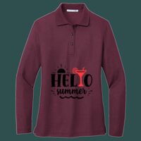Women's Silk Touch Long Sleeve Polo Thumbnail