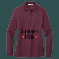 Women's Silk Touch Long Sleeve Polo Thumbnail