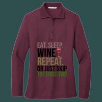Women's Silk Touch Long Sleeve Polo Thumbnail