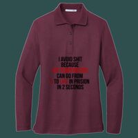 Women's Silk Touch Long Sleeve Polo Thumbnail