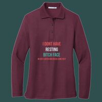 Women's Silk Touch Long Sleeve Polo Thumbnail