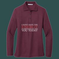 Women's Silk Touch Long Sleeve Polo Thumbnail