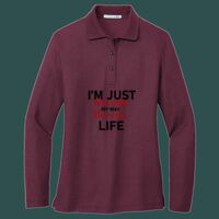 Women's Silk Touch Long Sleeve Polo Thumbnail