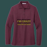 Women's Silk Touch Long Sleeve Polo Thumbnail