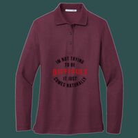 Women's Silk Touch Long Sleeve Polo Thumbnail
