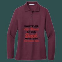 Women's Silk Touch Long Sleeve Polo Thumbnail