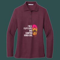 Women's Silk Touch Long Sleeve Polo Thumbnail