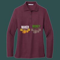 Women's Silk Touch Long Sleeve Polo Thumbnail