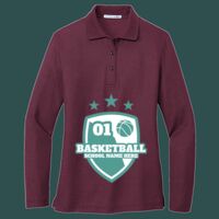 Women's Silk Touch Long Sleeve Polo Thumbnail