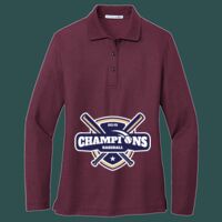 Women's Silk Touch Long Sleeve Polo Thumbnail