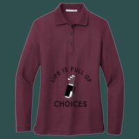 Women's Silk Touch Long Sleeve Polo Thumbnail
