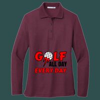 Women's Silk Touch Long Sleeve Polo Thumbnail