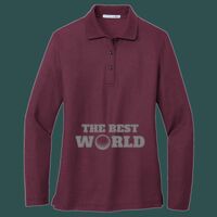 Women's Silk Touch Long Sleeve Polo Thumbnail