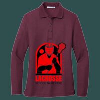 Women's Silk Touch Long Sleeve Polo Thumbnail