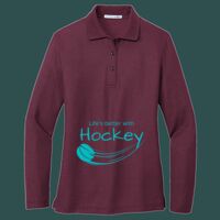 Women's Silk Touch Long Sleeve Polo Thumbnail