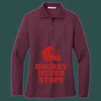 Women's Silk Touch Long Sleeve Polo Thumbnail