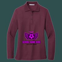 Women's Silk Touch Long Sleeve Polo Thumbnail