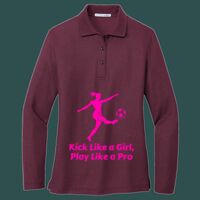 Women's Silk Touch Long Sleeve Polo Thumbnail