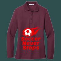 Women's Silk Touch Long Sleeve Polo Thumbnail